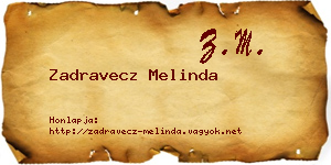 Zadravecz Melinda névjegykártya
